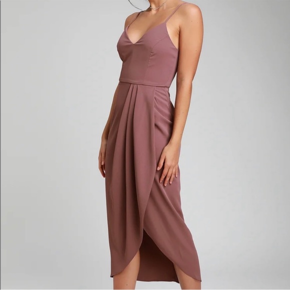 Reinette Mauve Purple Midi Dress from Lulus - Picture 1 of 5